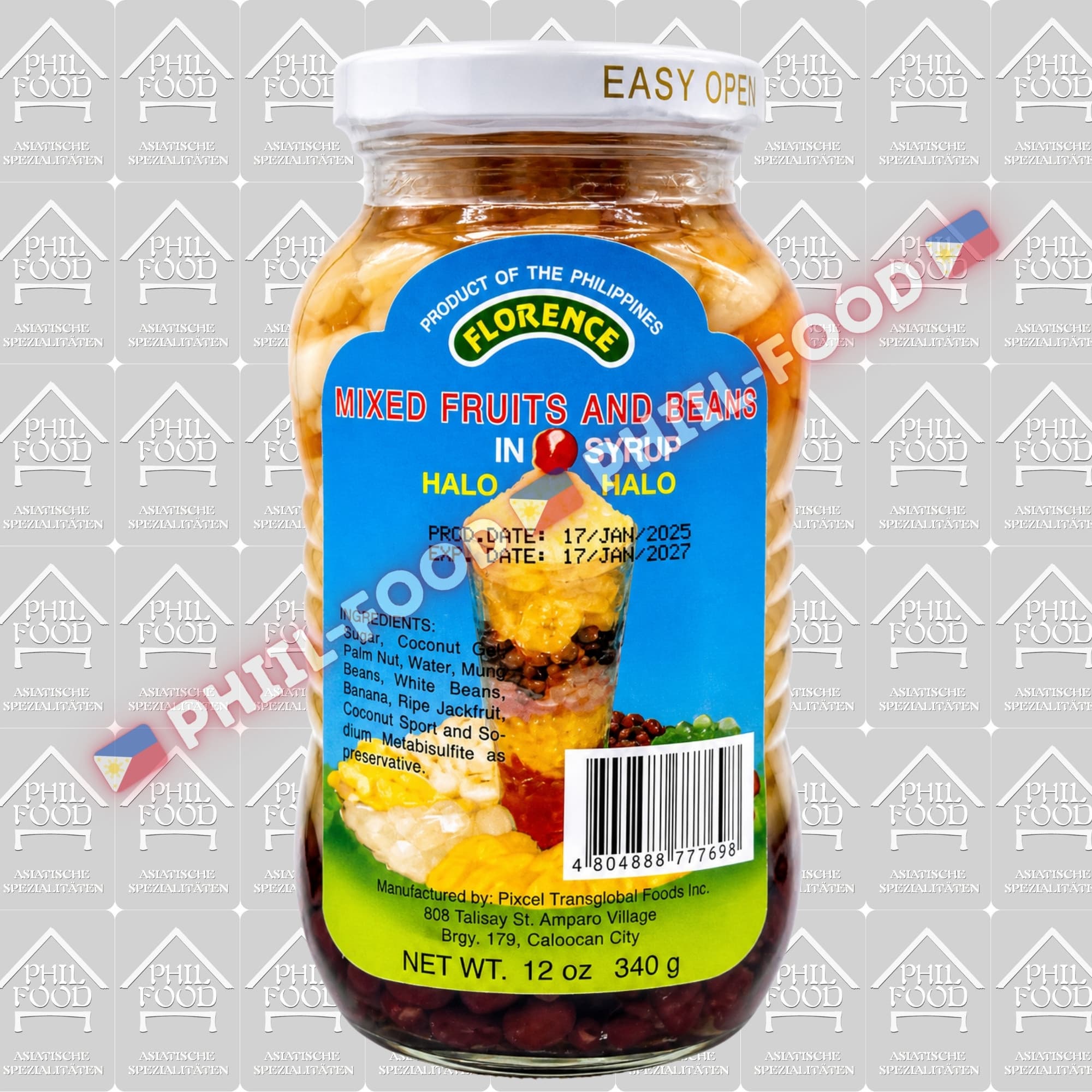 Florence Mixed Fruits and Beans in Syrup – Halo-Halo (340g)